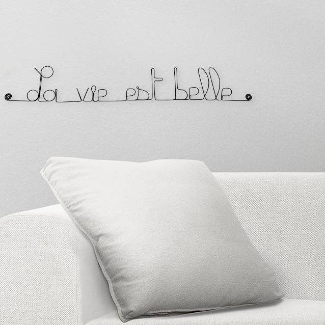 Bijoux de Mur - Wholesale Wall Accent - “Life is Beautiful” Wire Wall Decor 1