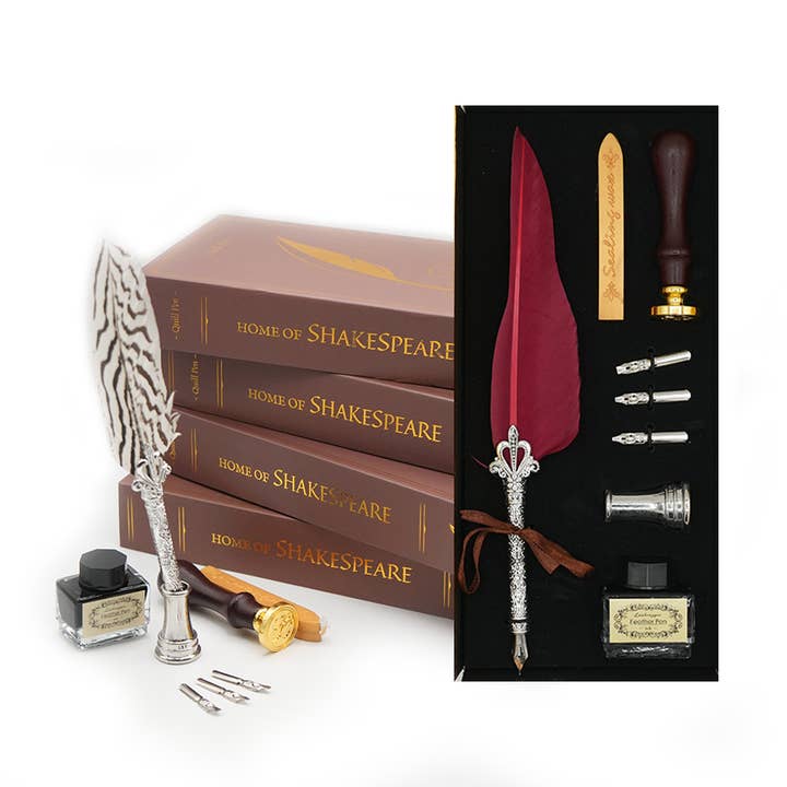 Quill Pen Magnetisk Låda Presentset - Maroon för wholesale av Mad Witch Ltd