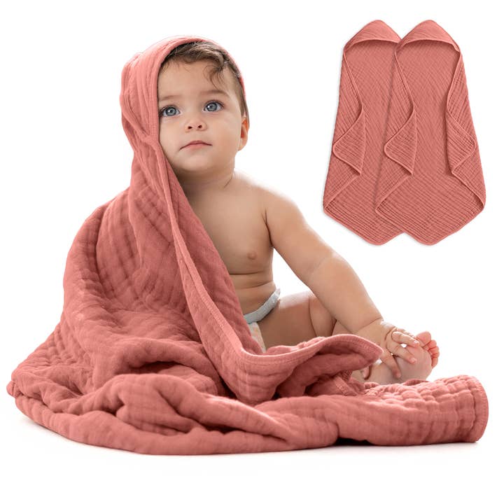 Comfy Cubs - Wholesale Hooded towel – Child & baby - Hooded Baby Towel, 6 Layer 100% Muslin Cotton by Comfy Cubs31