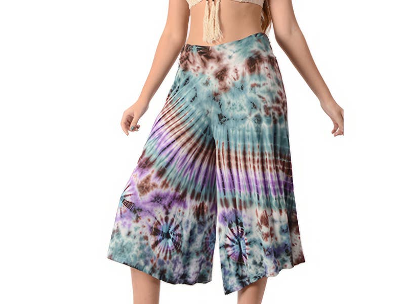 Gypsy Rose - Venta al por mayor Pantalones - Mujer - Pantalones gauchos de mezcla de elastano Tye Dye de Electric Nights0
