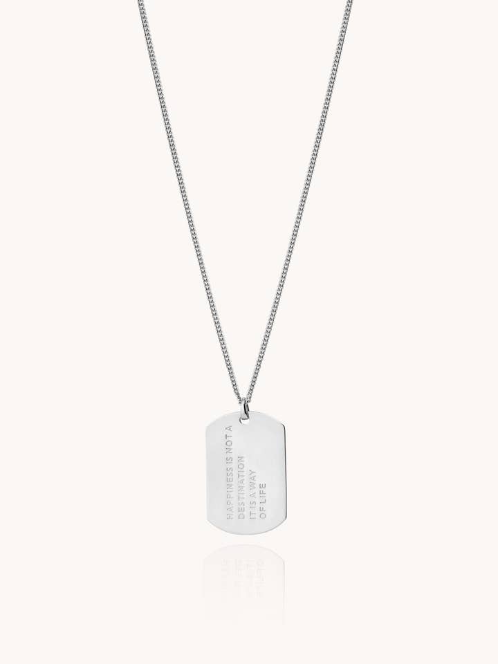 HAPPINESS Militär-Halskette für Herren aus Sterlingsilber für den Großhandel von Aran Jewels