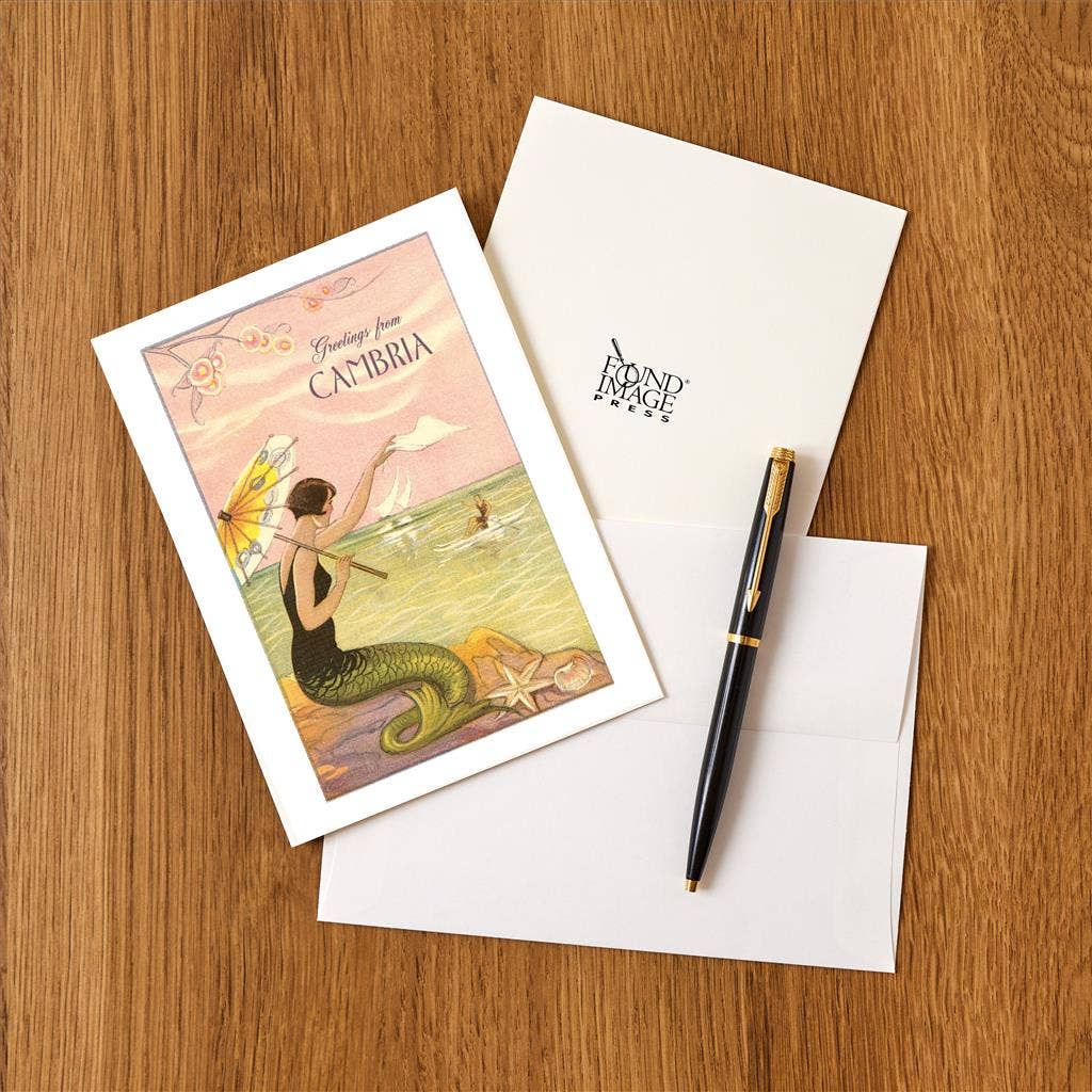 Found Image Press – Großhandel Briefpapier-/Postkarten-Set – Grußkarte CA-1156 Grüße aus Cambria1