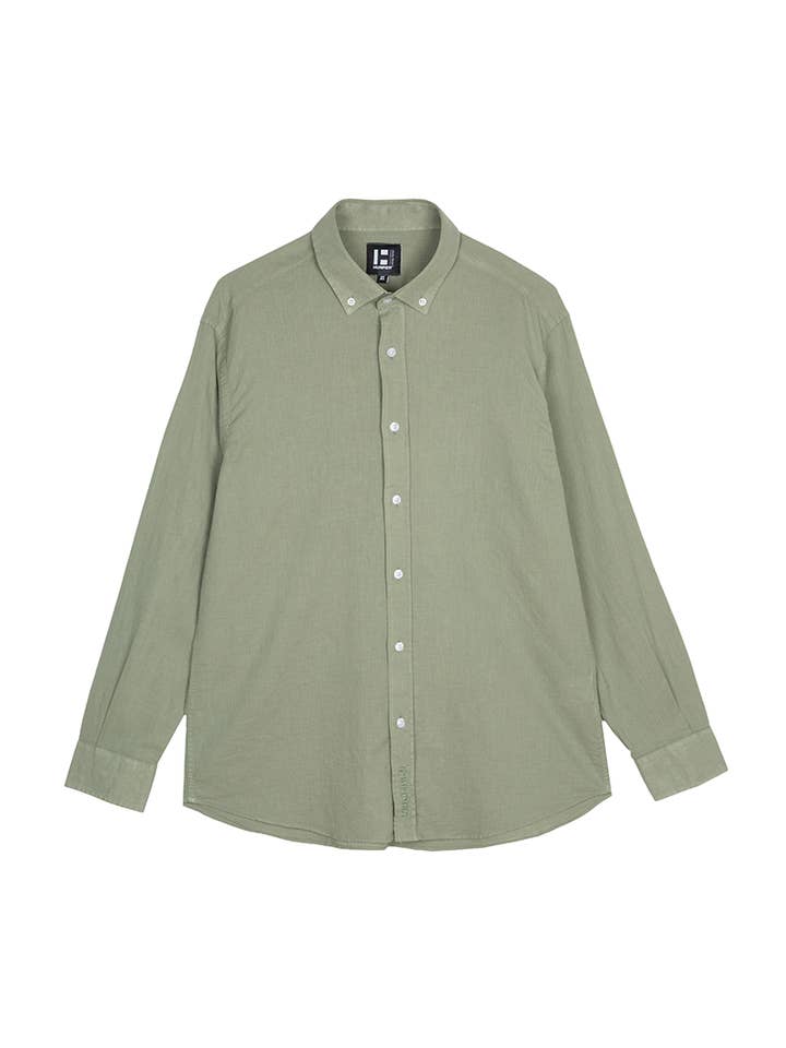 Chemise en lin kaki pour la vente par Humpier