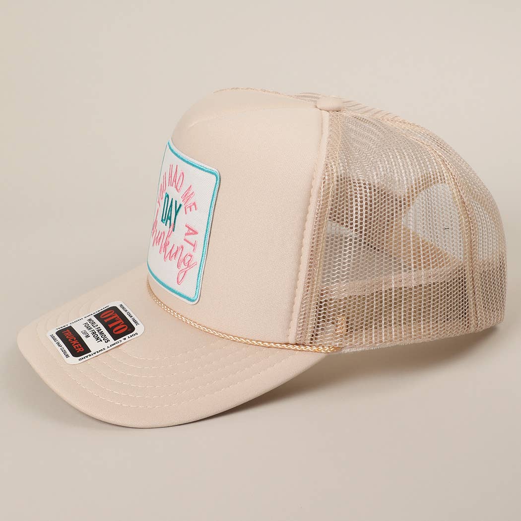 Fashion City - Vente Casquette de camionneur – unisexe - Casquette à filet avec écusson brodé "You Had Me At Day Drinking"23
