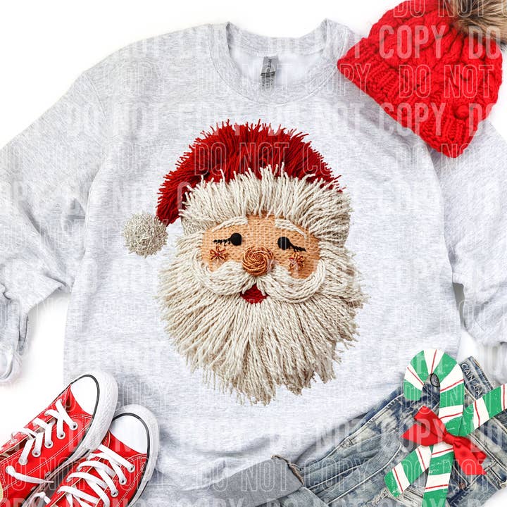 Santa Faux Yarn DTF Print voor wholesale door 6:19 Creative