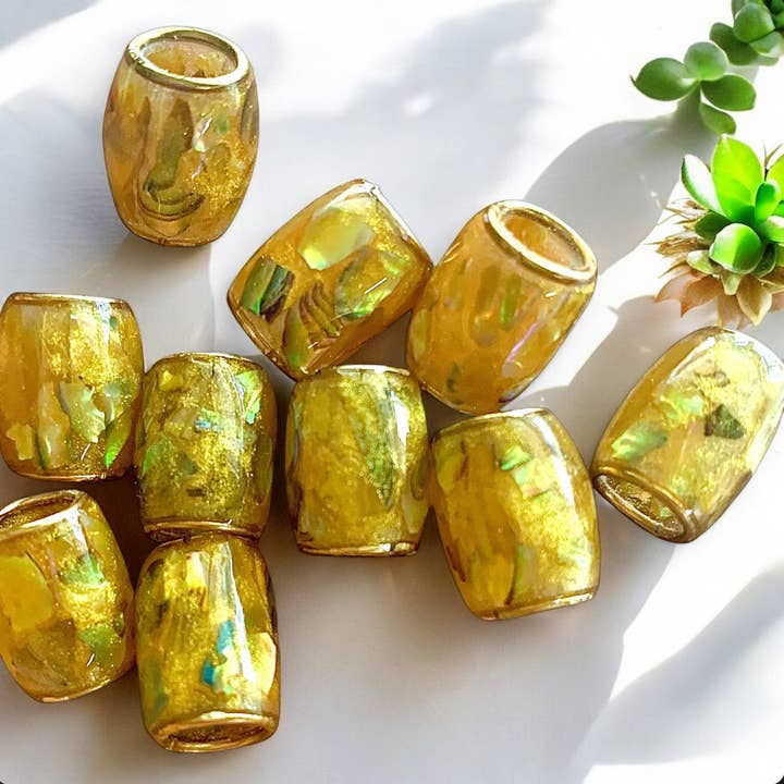 elevated loc jewelry - Wholesale Hair Accessories Set - Women's - Gold Shell Loc Bead Set of 5