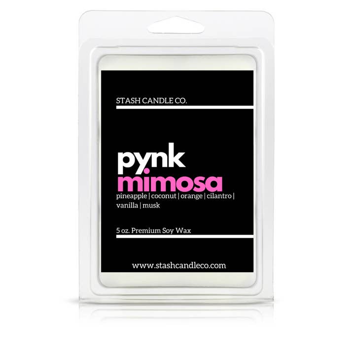 Pynk Mimosa Candle for wholesale by Stash Candle Co.
