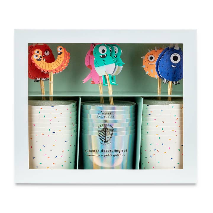 Conjunto de decoração de cupcake Little Monsters por atacado de Jollity & Co. + Daydream Society