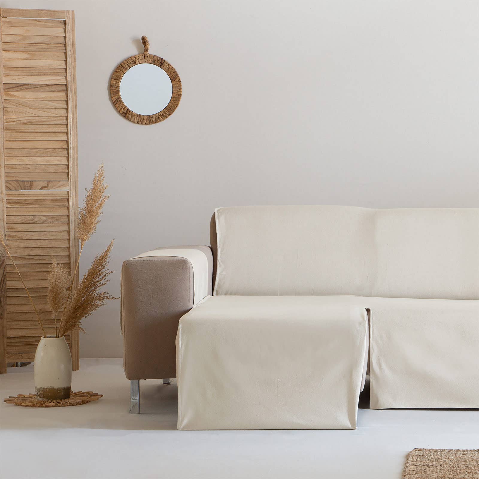 GAMUSI - Wholesale Chair/Sofa Slipcover - Smooth cotton plain sofa cover ALICANTE76