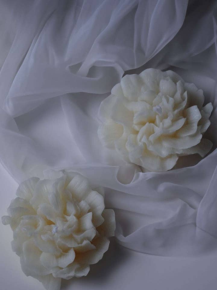 Vela de soja artesanal en forma de flor decorativa para venta al por mayor de ONRUS Candles