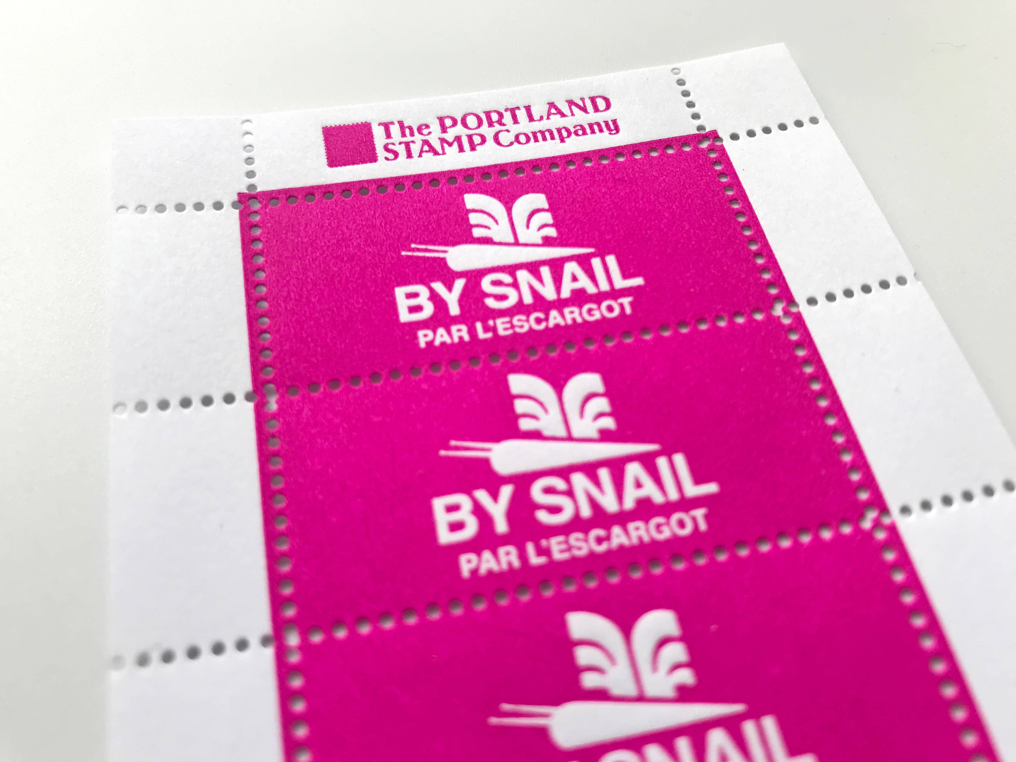 The Portland Stamp Company – Engroshandel Gummistempel/pyntestempel – By Snail - Escarglo - Letterpress Lick & Stick Frimærker7