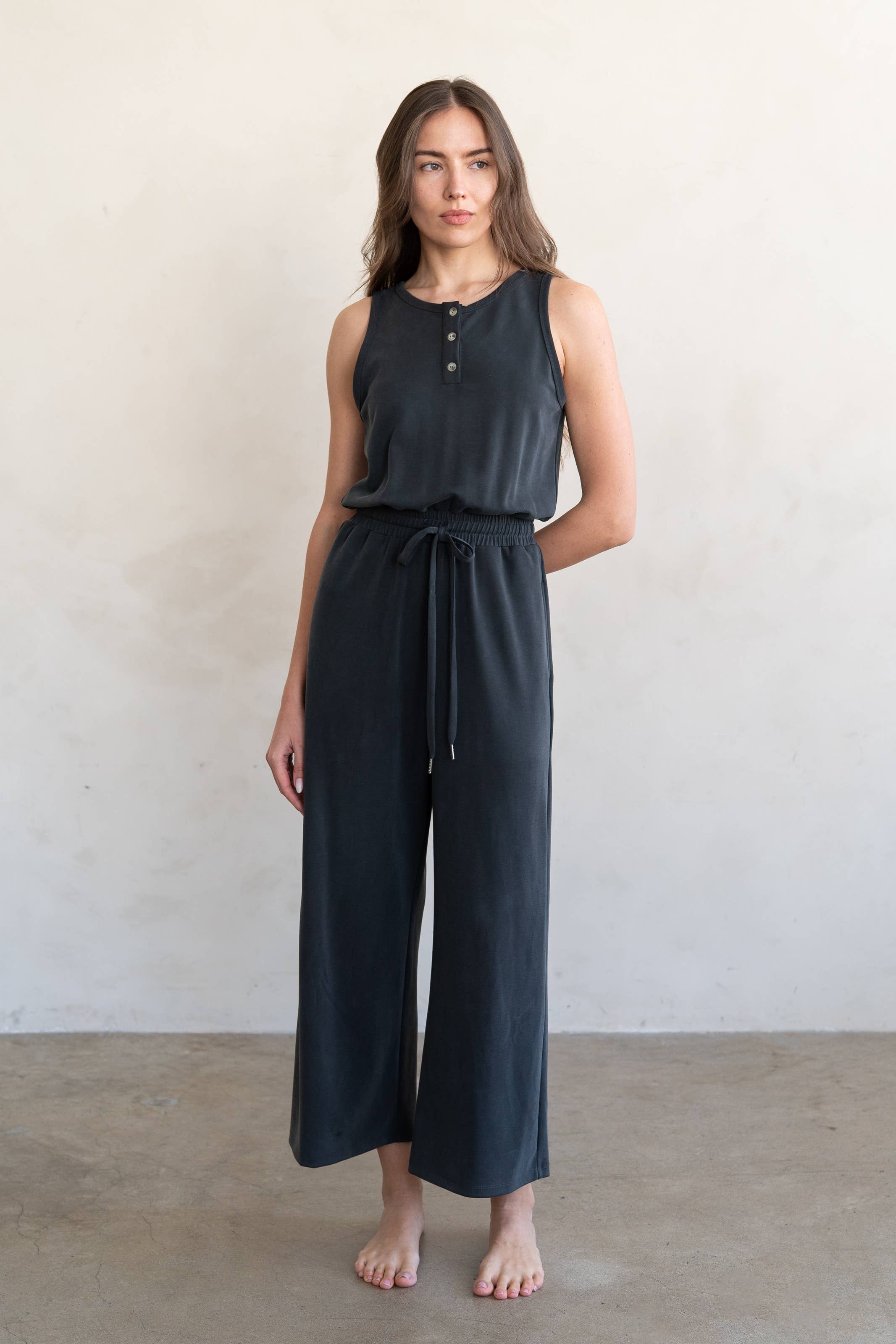 ELLE GREY – wholesale Jumpsuit – Women's – EASYGOING HENLEY JUMPSUIT2