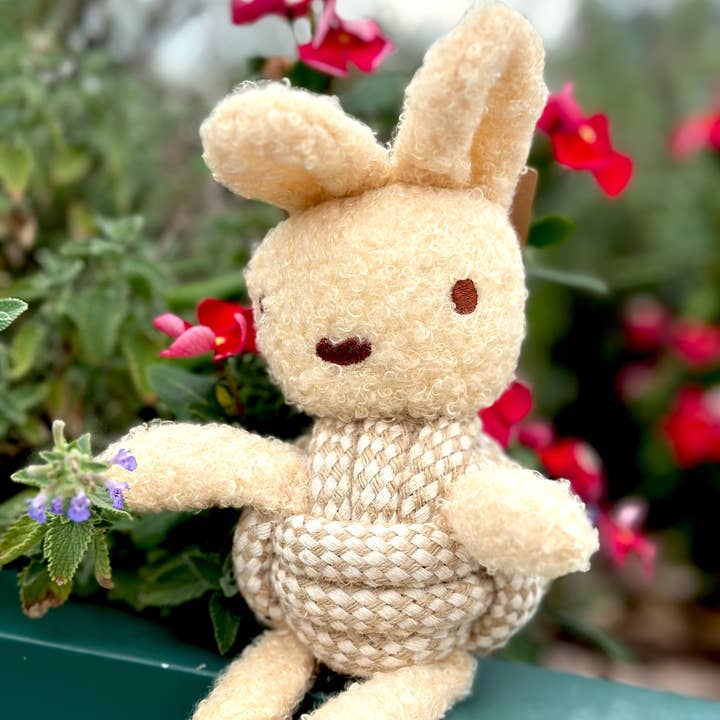 Hållbar hund tugga hampa plysch rep leksak, kanin leksaker för wholesale av Monli Handcrafted Pet Toys