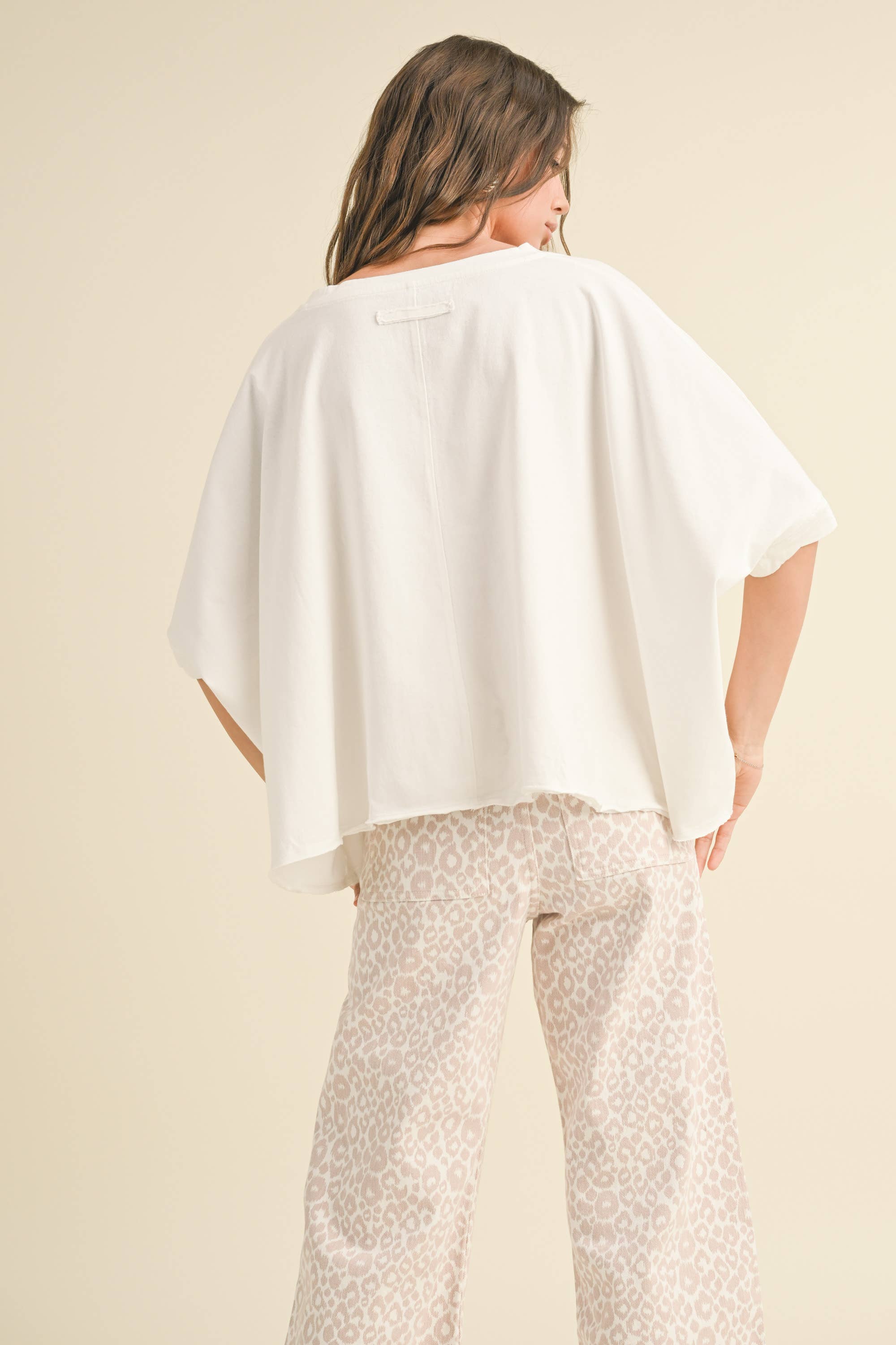 MIOU MUSE - Wholesale Blouse - Women's - T3736  BYE AND WASH OVERSIZED TOP7