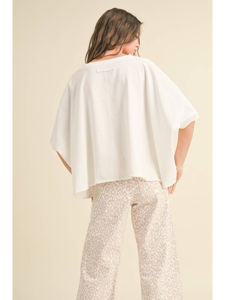 MIOU MUSE - Wholesale Blouse - Women's - T3736 BYE AND WASH OVERSIZED TOP7