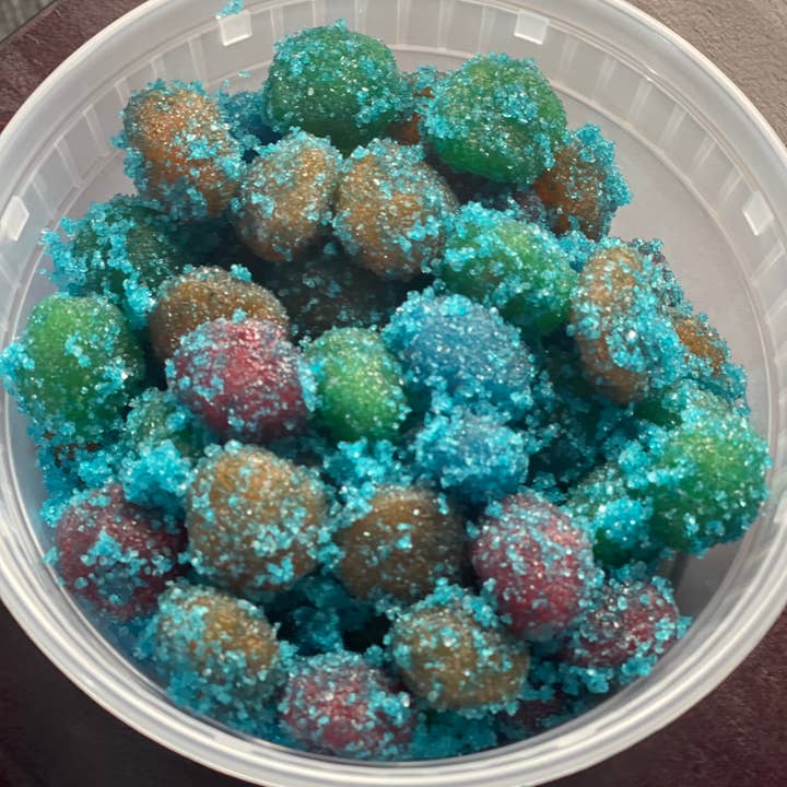 Dayba Creations - Vente Bonbons gélifiés - Gushers Sour Blue Razz