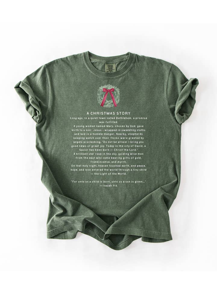 SBG Co. - Wholesale Screen printed t-shirt – Women′s - A Christmas Story - Isaiah 9:6 Adult Tee0