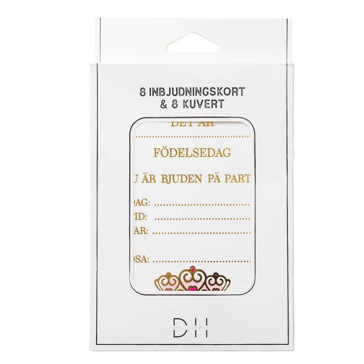 Designhouse95 - Wholesale Invitations - Invitation card 8pcs card m. envelope, Crown1