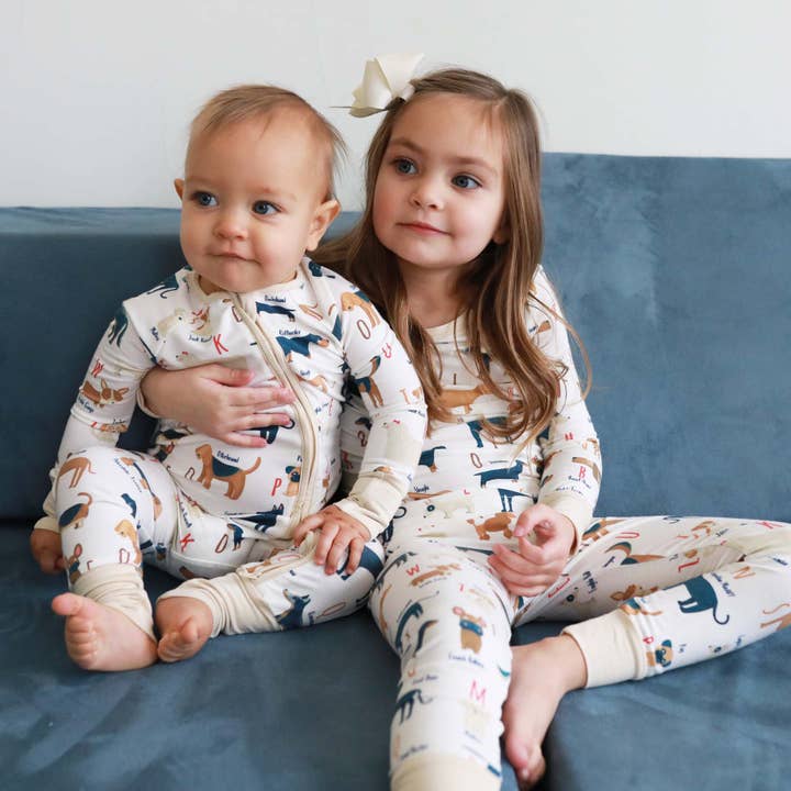 Caden Lane - Wholesale Sleepwear Set - Kids - ABC Paw-ty Two Piece Pajama Set10
