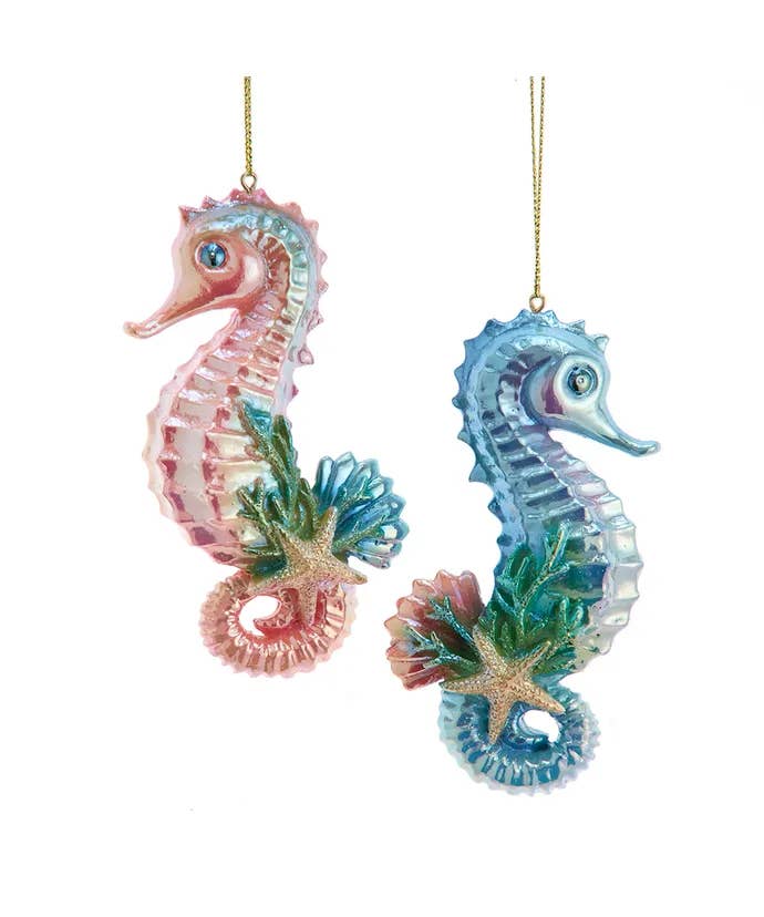 Kurt S. Adler, Inc. - Wholesale Ornament - 4.13" Electroplate Seahorse Ornament 2 Assorted