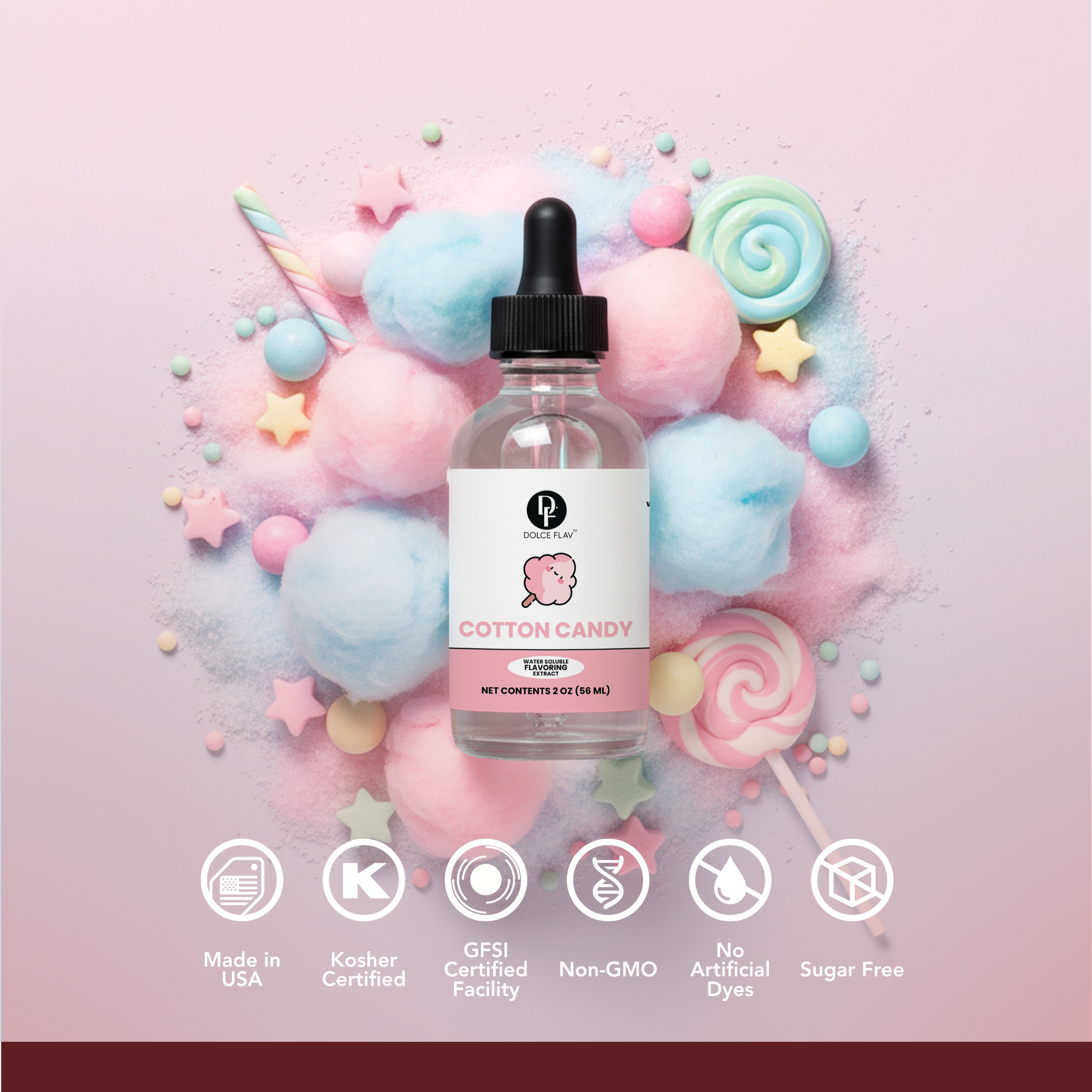 Dolce Flav - Vendita all'ingrosso Zucchero filato - Aroma di Zucchero Filato Solubile in Acqua5