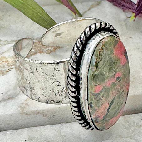 Handgjord Kashi Halvädelstensring - Unakit för wholesale av Anju Jewelry