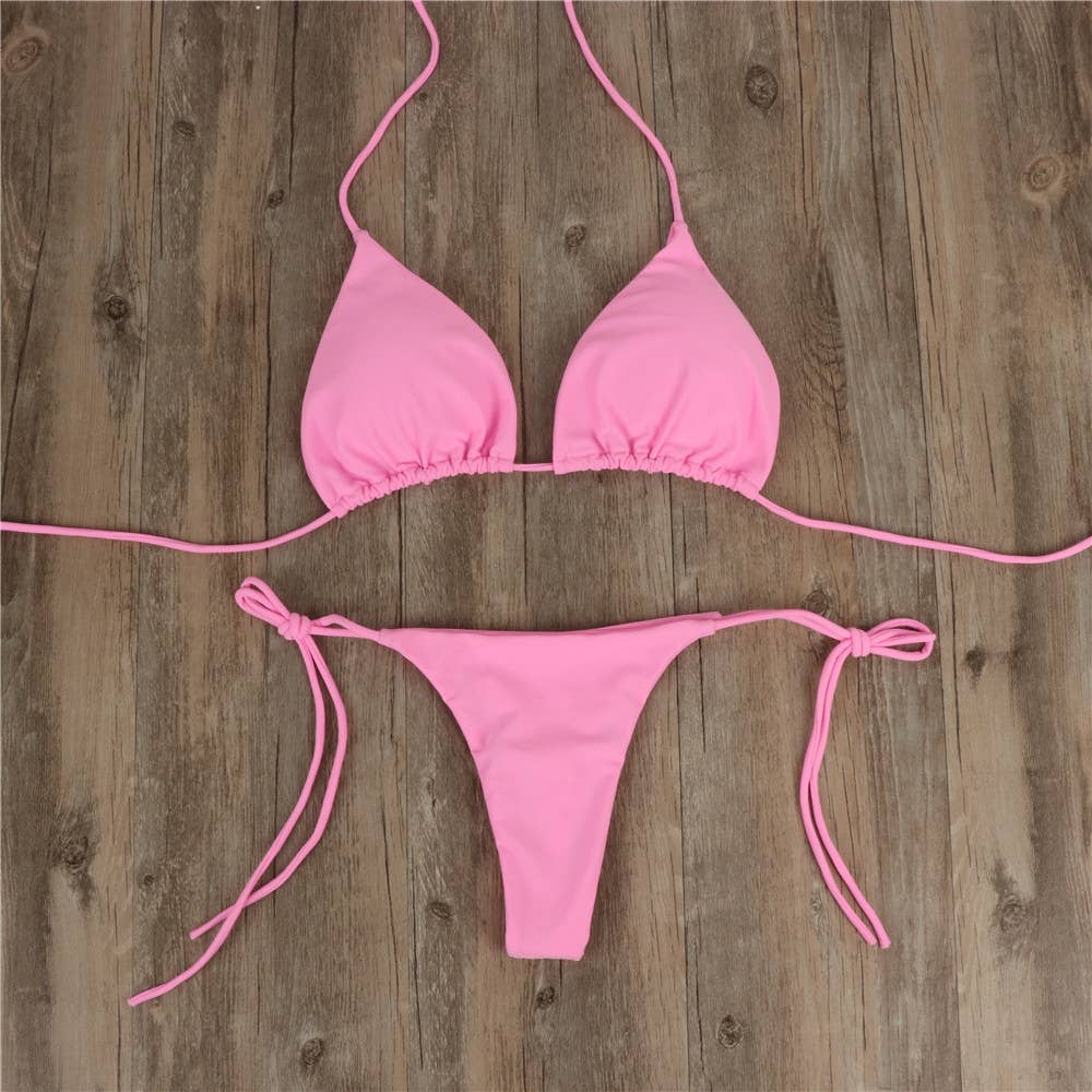 Sweetkama - Vente Maillot de bain deux-pièces – femme - Maillot de bain bikini 2 pièces uni7