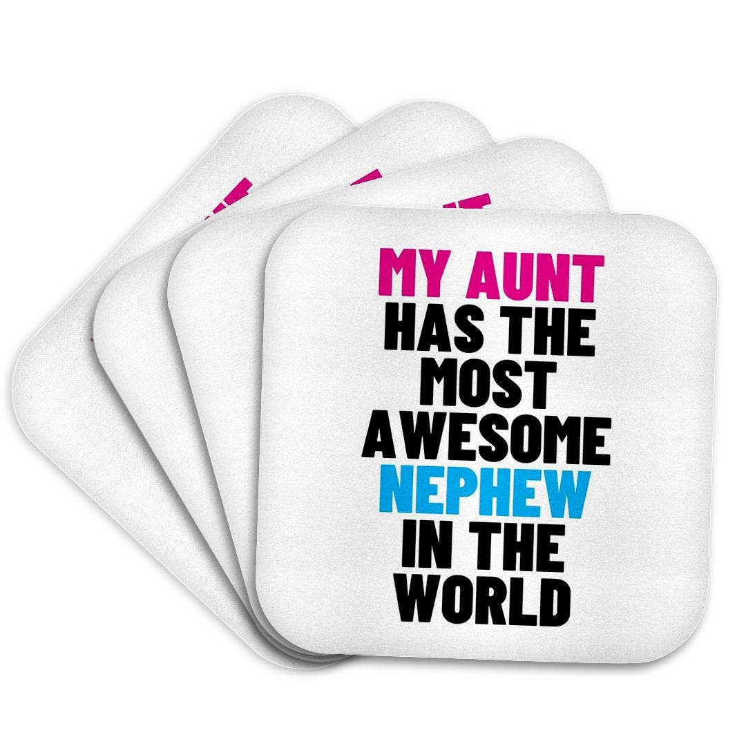 3dRose - Wholesale Coasters - 3dRose, My Aunt Has The Most Awesome Nephew In The World, Coaster7