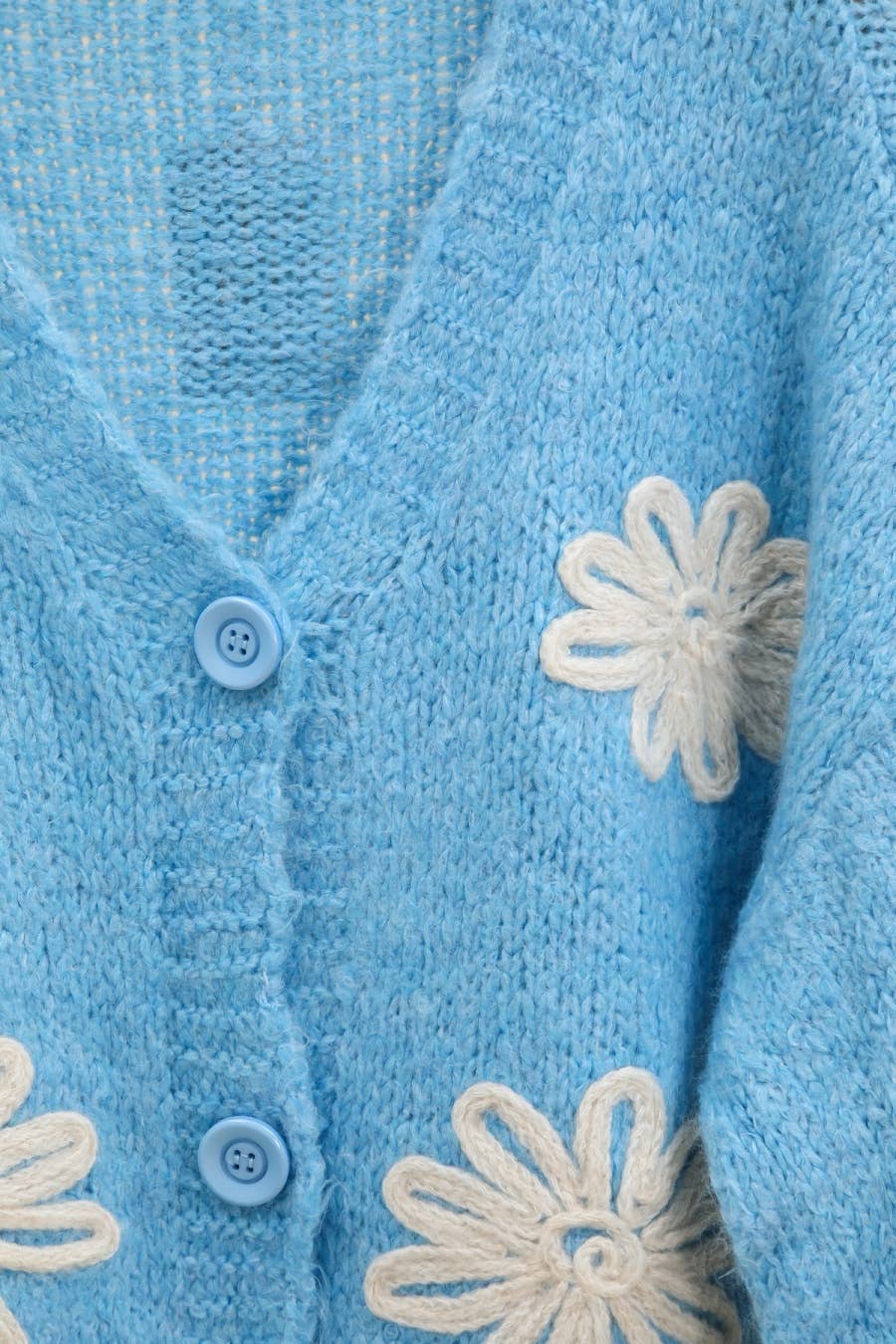 LÉA & LUC - Vente Cardigan – femme - Gilet cardigan col en V et motif fleur REF. 307795