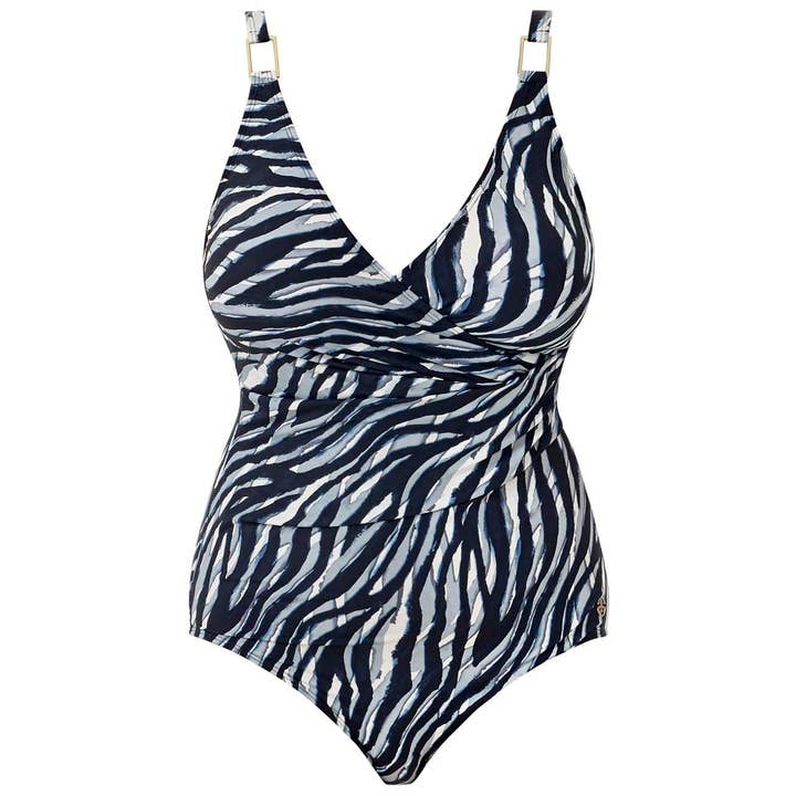 Traje de baño drapeado Savanna Classic negro para venta al por mayor de Seaspray Swimwear