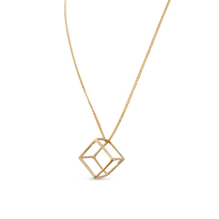 Collier Cube - Vermeil pour la vente par Paradisus