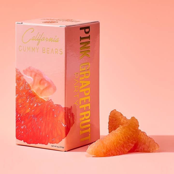 California Gummy Bears - Wholesale Gummy - PINK GRAPEFRUIT PARTY - Gummy Bears - Real Fruit - Candy0