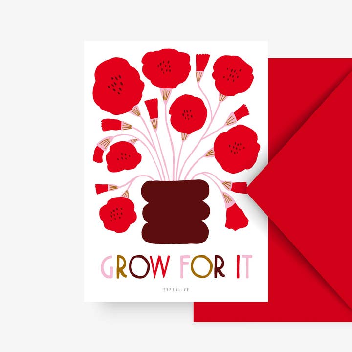 Postcard/A Way To Say Grow For It for wholesale by typealive
