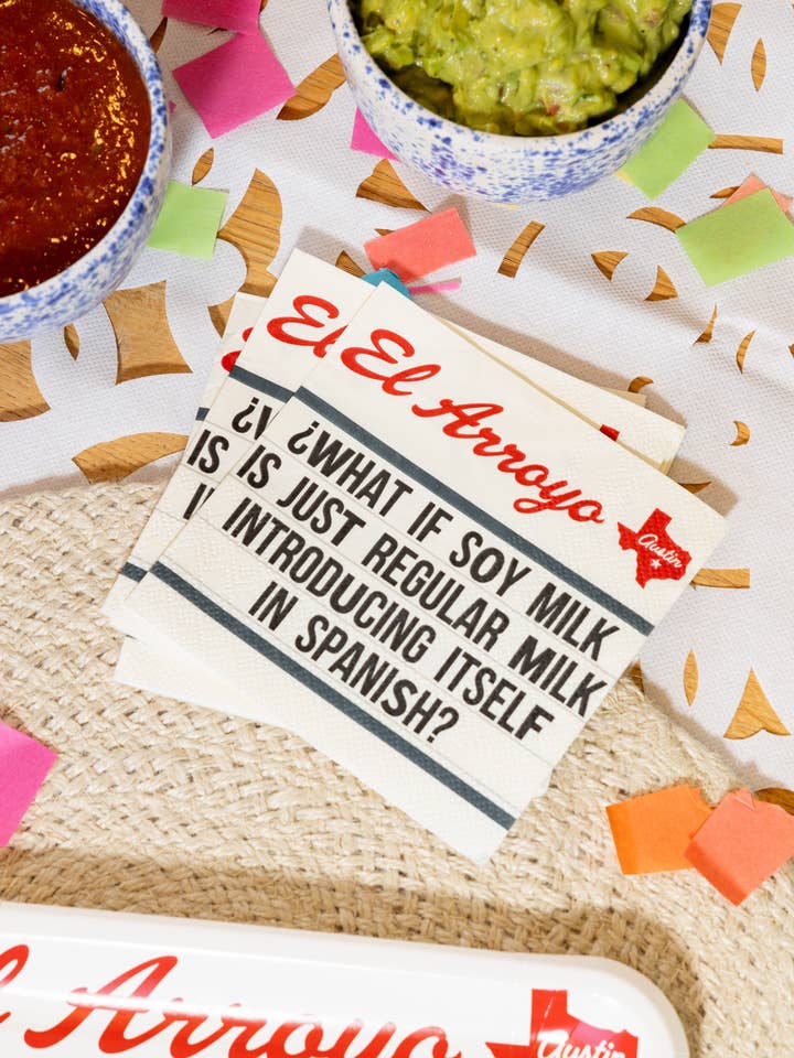 Cocktail Napkins (Set of 25) - Soy Milk for wholesale by El Arroyo