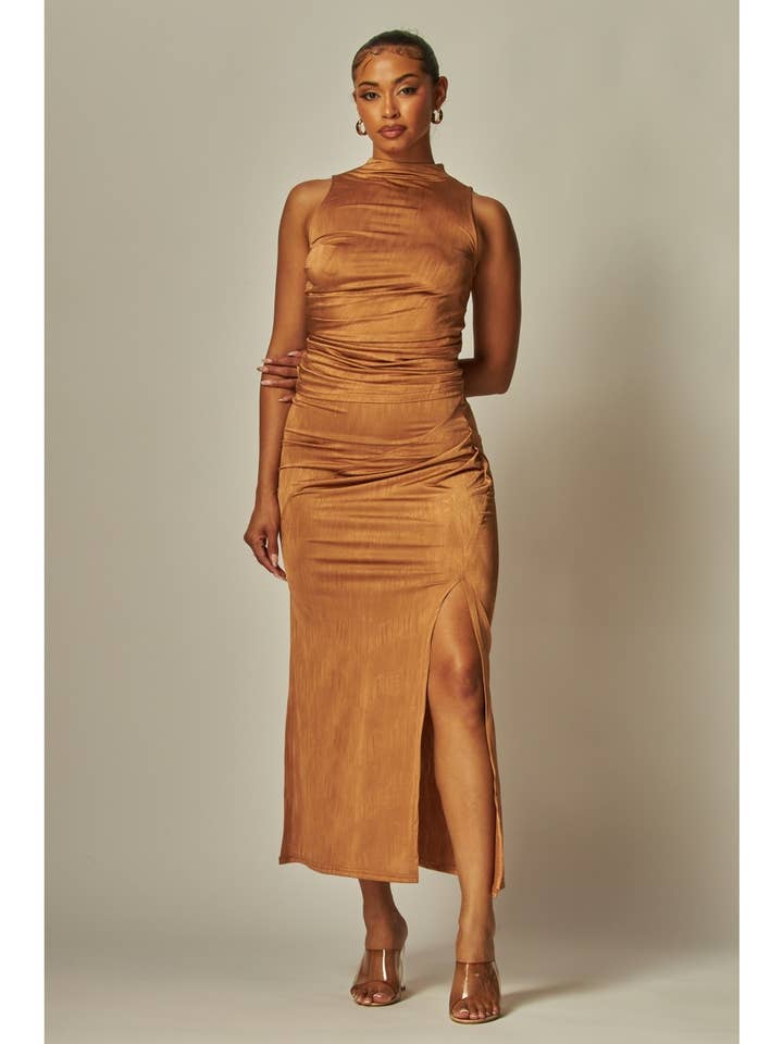 Washed Slinky Dress 2Pieces Set for wholesale by FashionShowcase