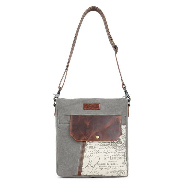 Sixtease Bags USA – wholesale Axelväska - Dam – Canvas Läder Crossbody-väska för kvinnor - Alabaster/Silver