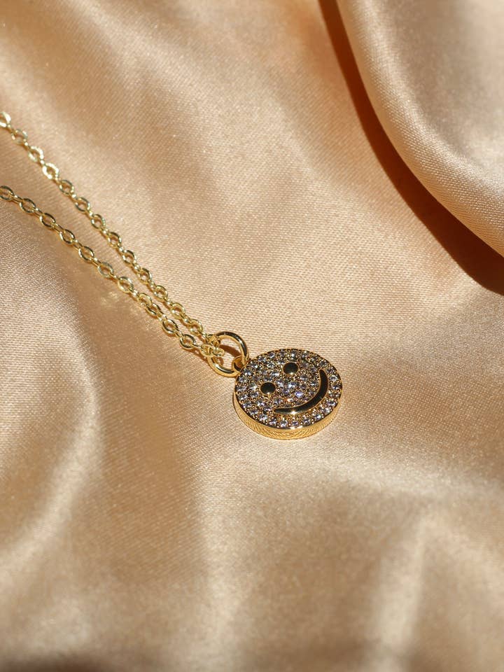 Smile More Necklace for wholesale by Simply Sunshine Jewelry