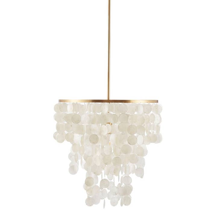 Olliix - Wholesale Chandelier/Hanging Light - 1-Light Shell Drape Elegant Chandelier with Gold Base5