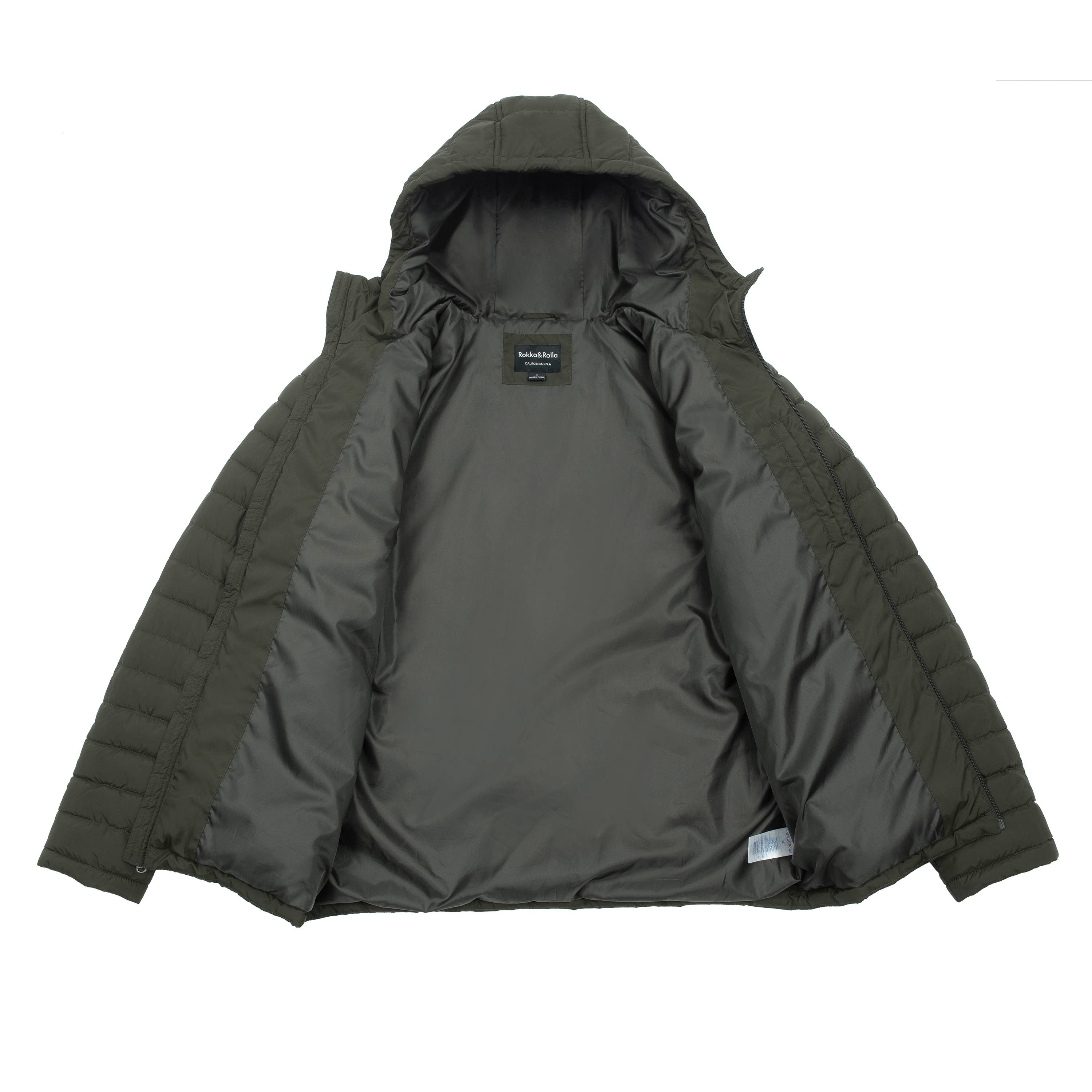 Rokka & Rolla - Wholesale Puffer Jacket - Men's - Men's Midweight Puffer Jacket Hooded Coat31