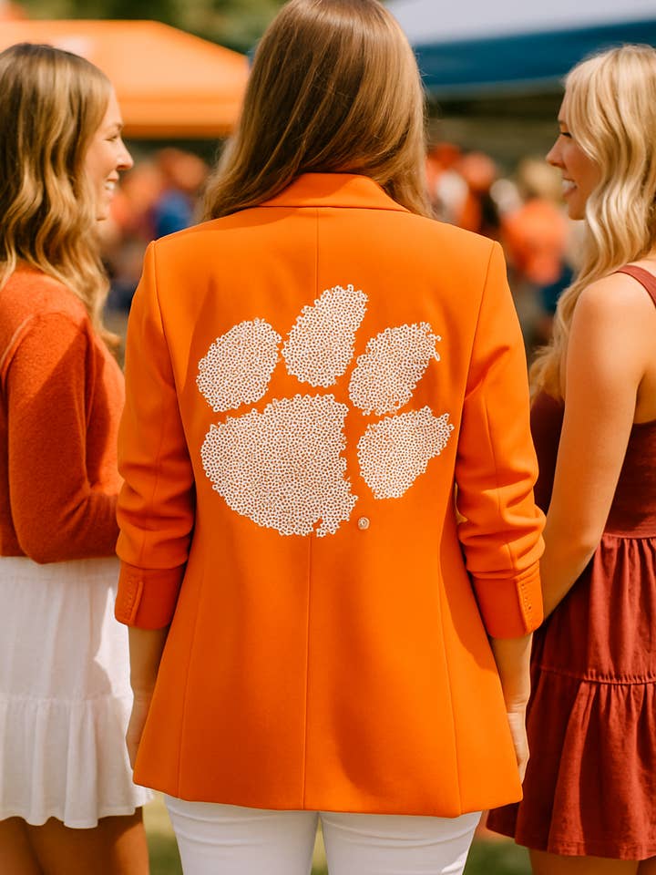 Licensed Game Day, Orange Blazer, Clemson Large Paw for wholesale by Moving Forward Designs