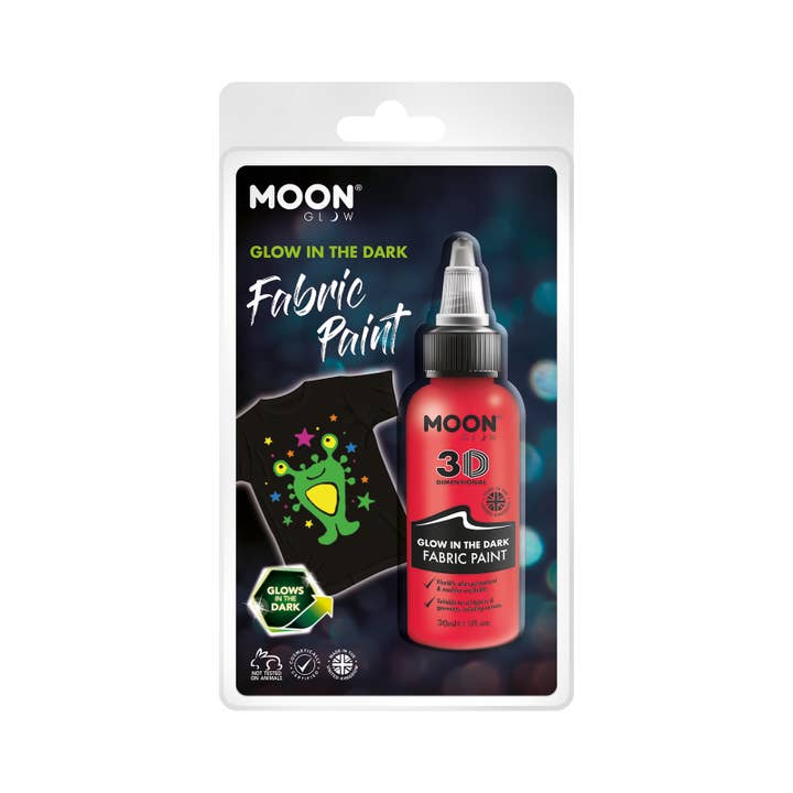 Moon Makeup - Wholesale Fabric Paint - Clamshell - Glow in the Dark Fabric Paint, 30ml6