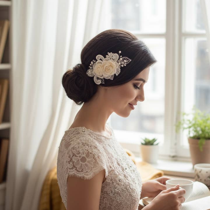 COLEÇÃO ATHENA - CAPELHA VINTAGE ROMANCE REQUINTADA - HC por atacado de Athena Bridal Jewellery