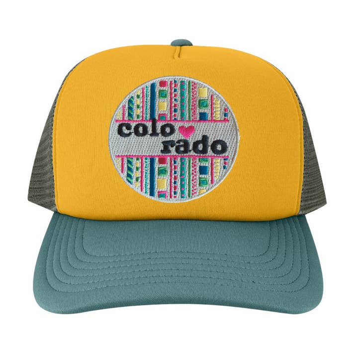 Colorado Love Womens Trucker Hat- Tri Color for wholesale by Spruce Seed