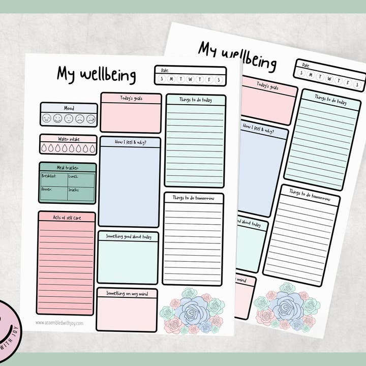 Diario della gratitudine floreale per la vendita all'ingrosso da parte di Assembledwithjoy