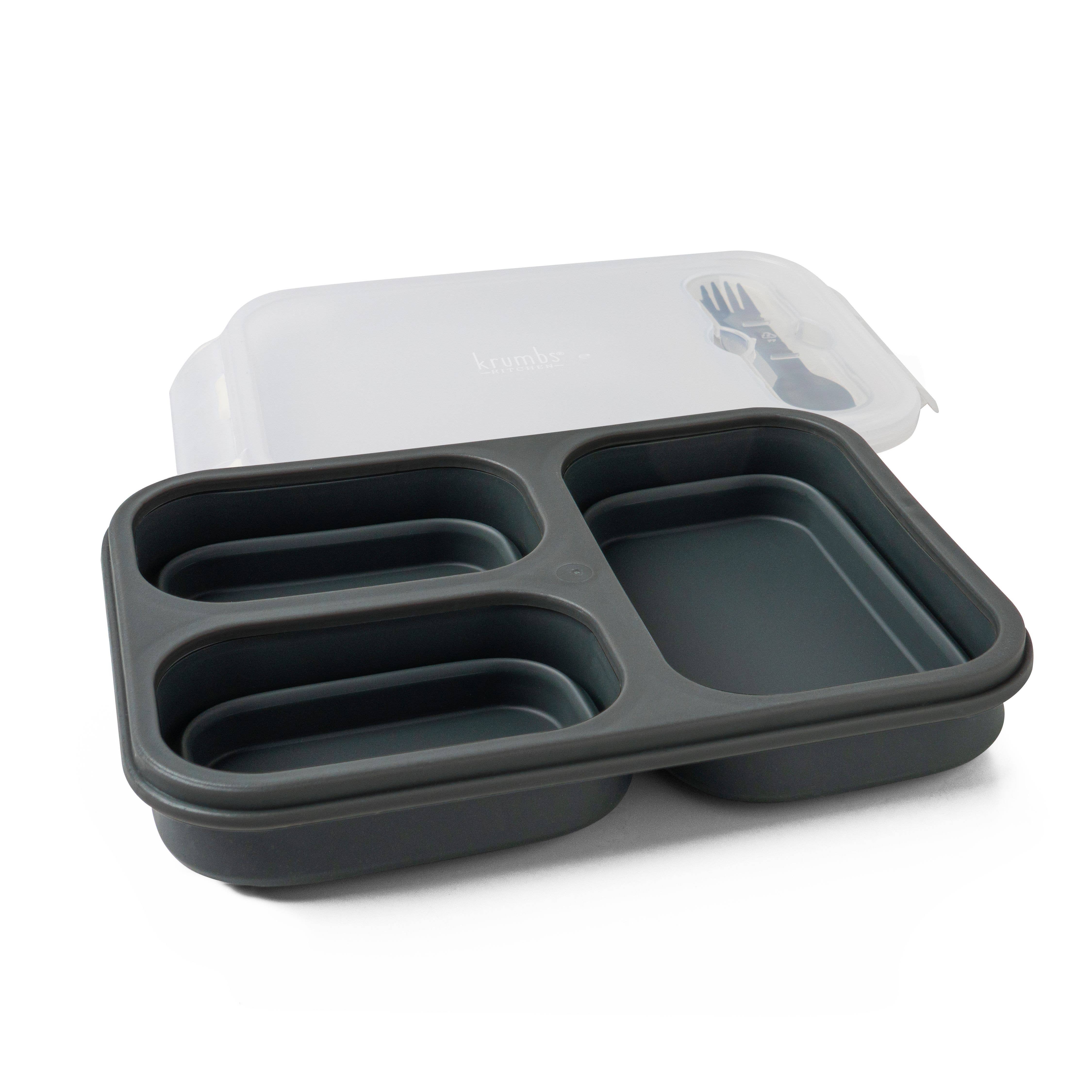 DM Merchandising - Wholesale Food Storage Container - Krumbs Kitchen Collapsible Silicone Meal Prep Container Asst8