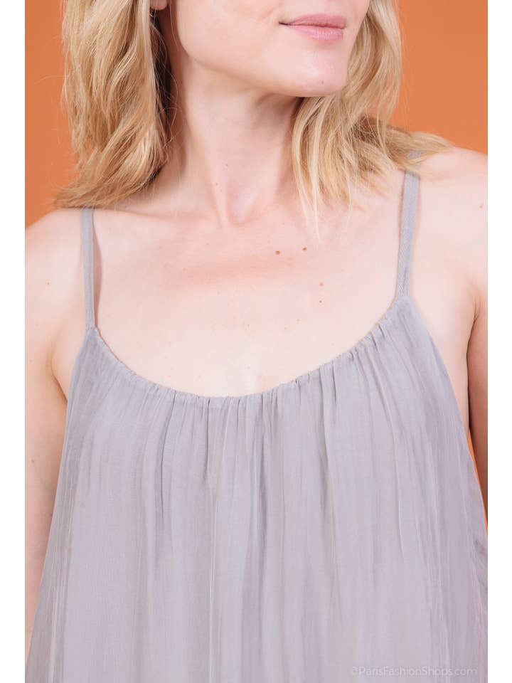 Shyloh - Wholesale Dress - Women's - Long silk dress with adjustable straps 3048025