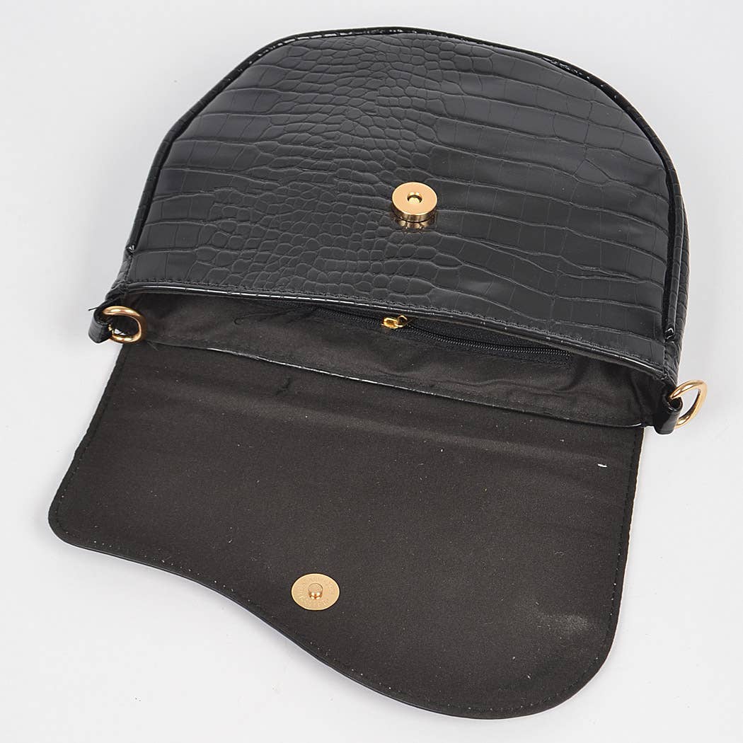 3AM BY H&D ACCESSORIES - Wholesale Shoulder Bag - Women's - Faux Croc Chain Shoulder Bag5