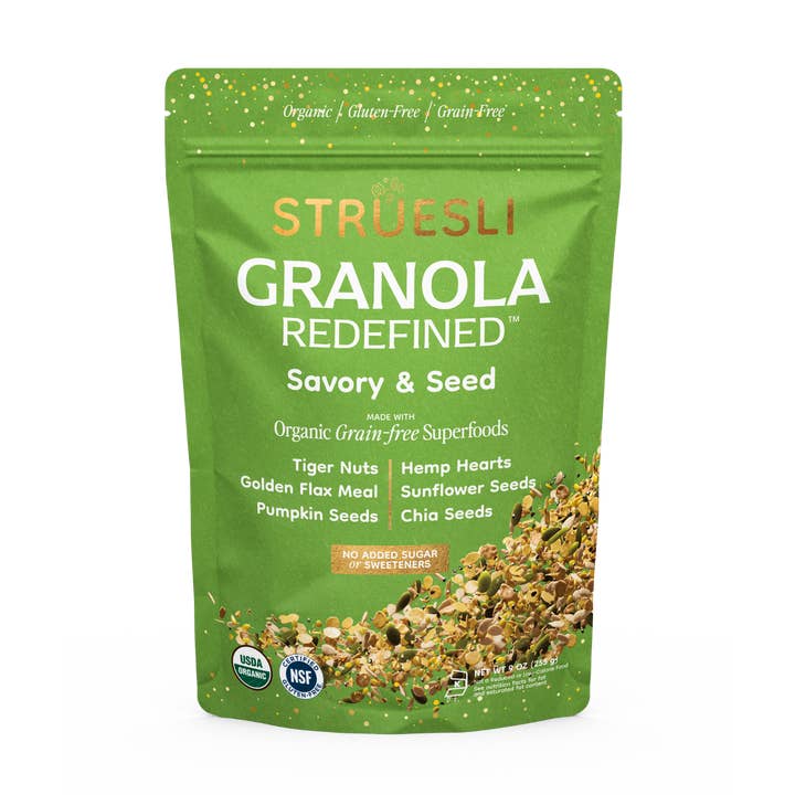 Struesli Organic Granola | Savory & Seed | 9oz | Gluten-free for wholesale by Struesli Granola Redefined