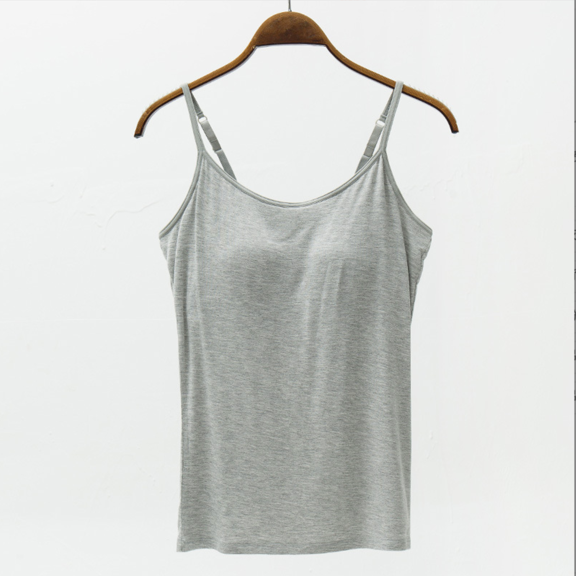 DrifWoo – Top interior – Mulher por atacado – Regata feminina de modal com sutiã embutido – camada para o outono1