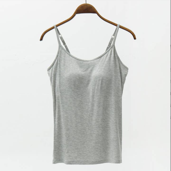 DrifWoo – Top interior – Mulher por atacado – Regata feminina de modal com sutiã embutido – camada para o outono1